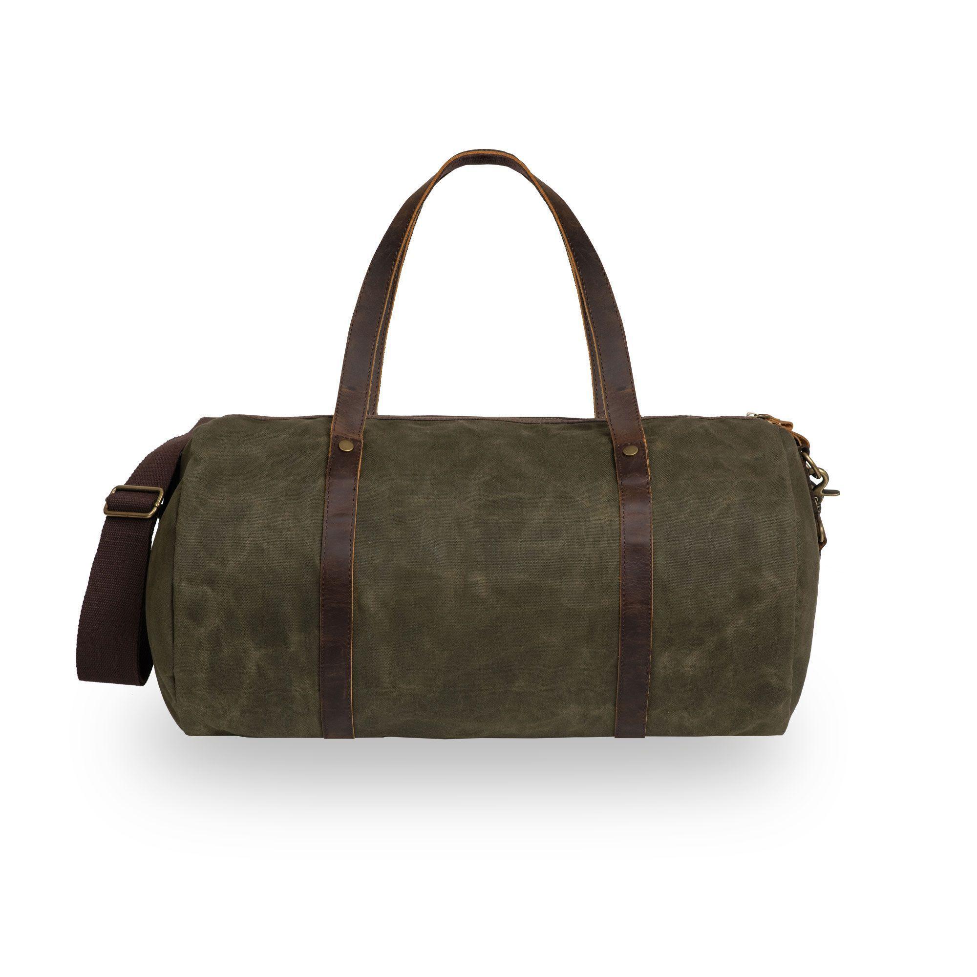 Bolso Waxed Canvas Nodarin Duffle 40L Forest Green-2