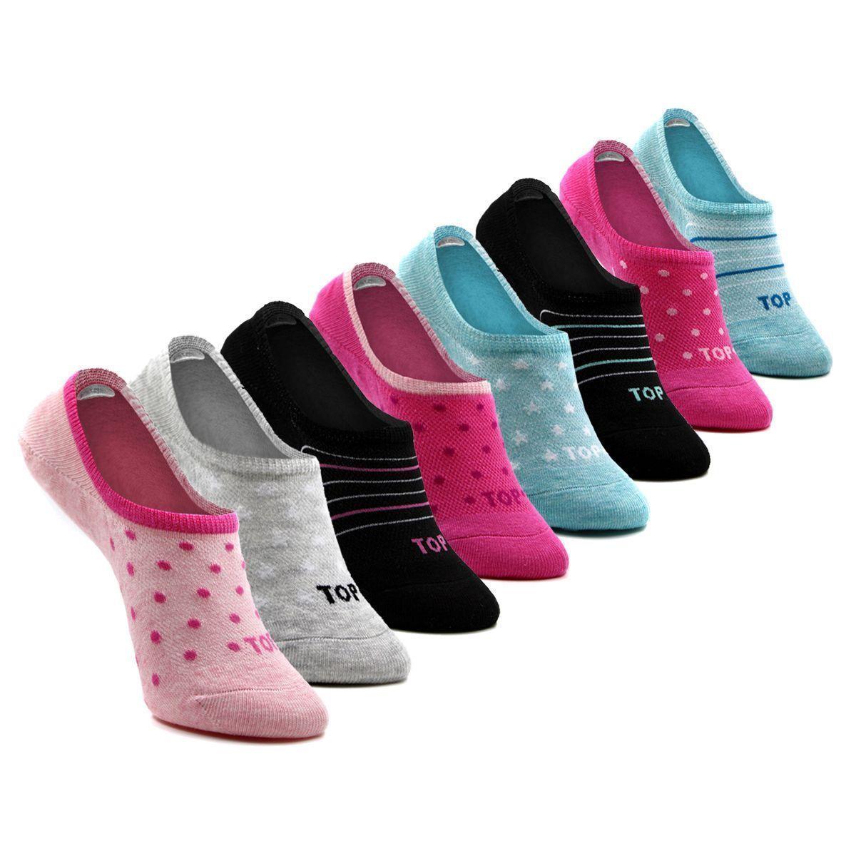 Pack 8 Calcetines Invisibles Multicolor C1 TOP-0