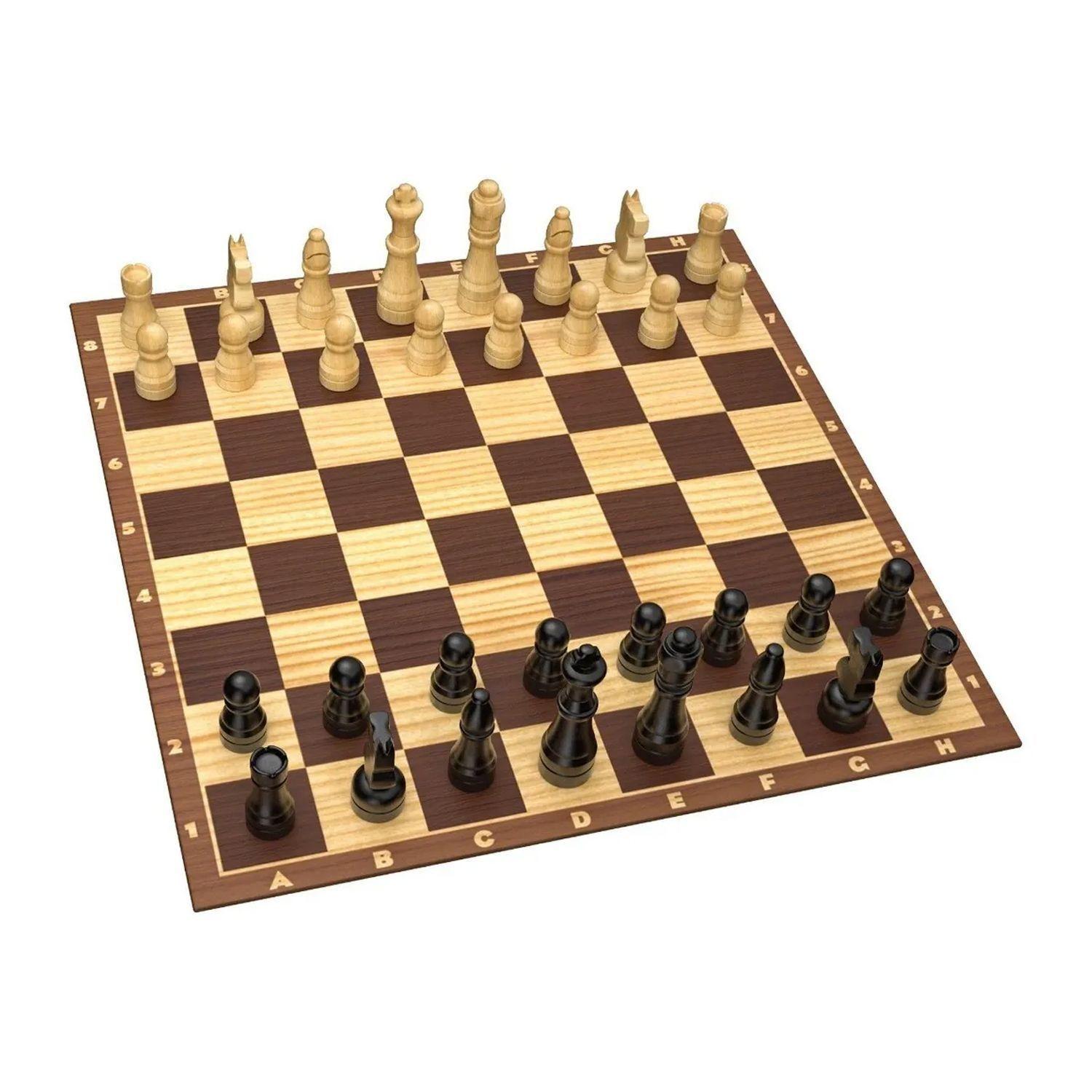 Juego de Mesa Clásico "Ajedrez" Piezas de Madera Estilo Staunton-3
