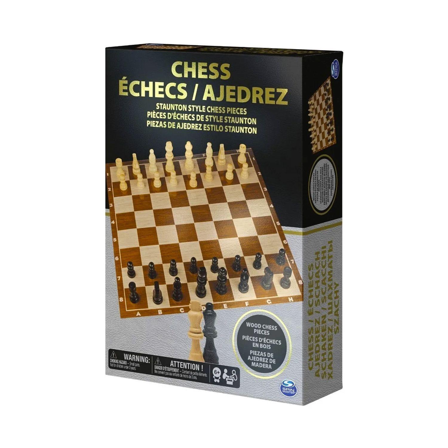 Juego de Mesa Clásico "Ajedrez" Piezas de Madera Estilo Staunton-1
