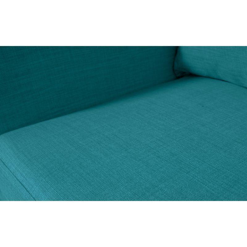 Seccional Kandra Chenille Tipo Lino Turquesa-2