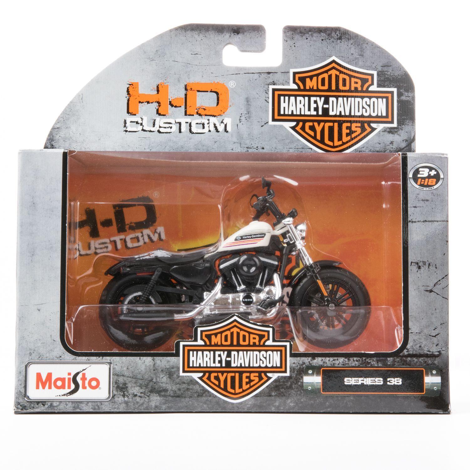 Moto coleccionable Harley Davidson Modelo 2018 Forty-Eight Special blanco-2
