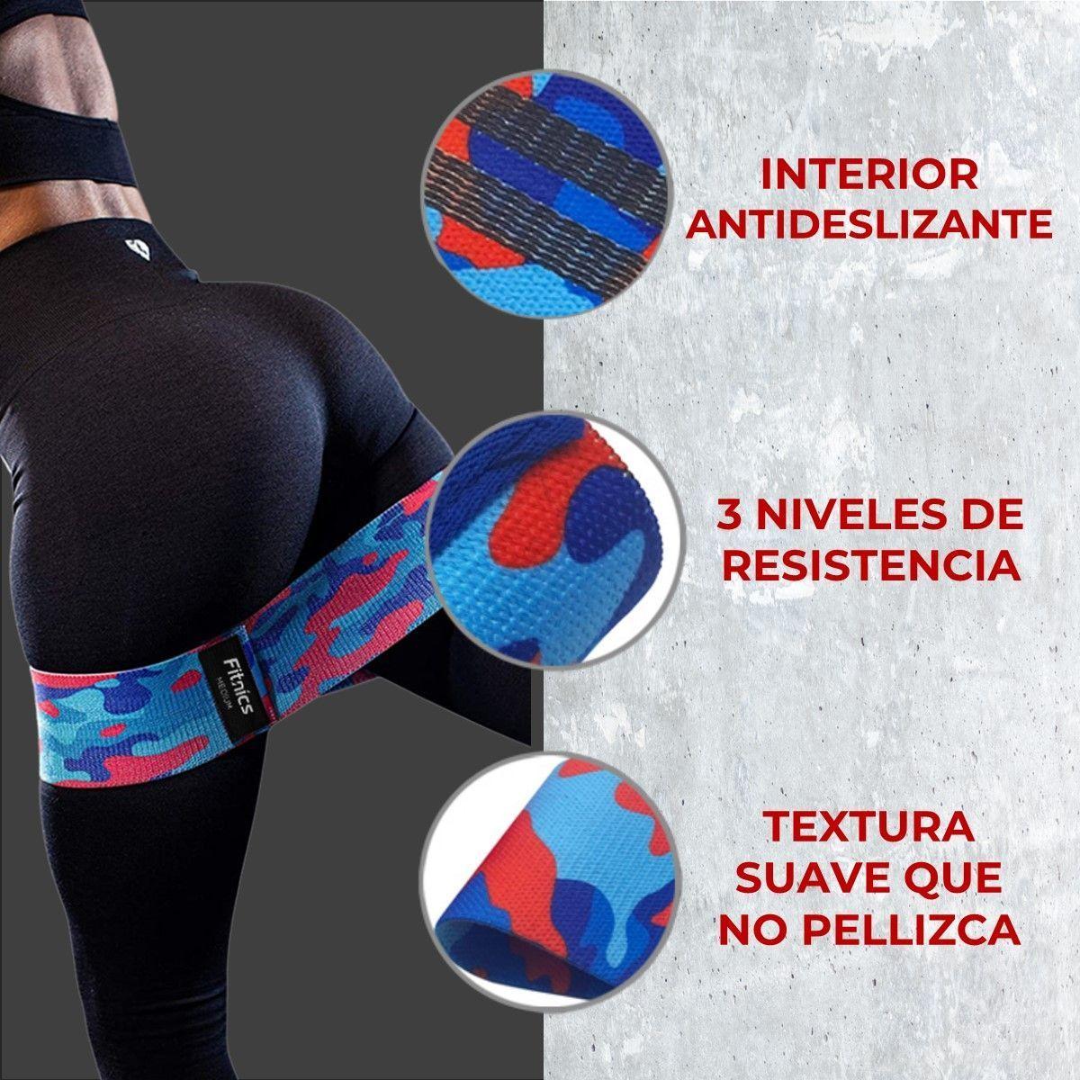 Bandas Resistencia Elasticas Tela Estampadas Fitnics Set x 3-2