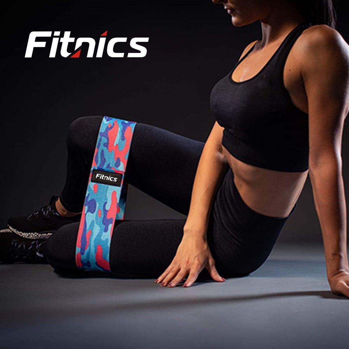 Bandas Resistencia Elasticas Tela Estampadas Fitnics Set x 3-5