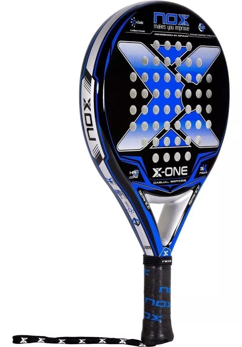 Pala Padel Nox X- One Casual Series Azul + Funda-1
