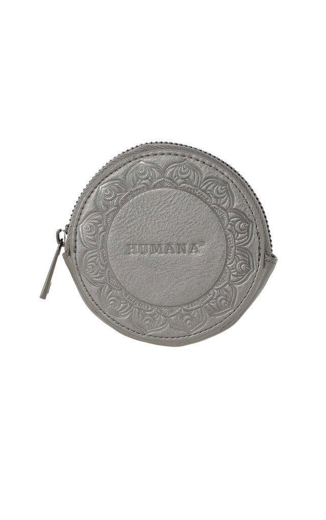 Billetera Monedero Stone Plateado Humana-0