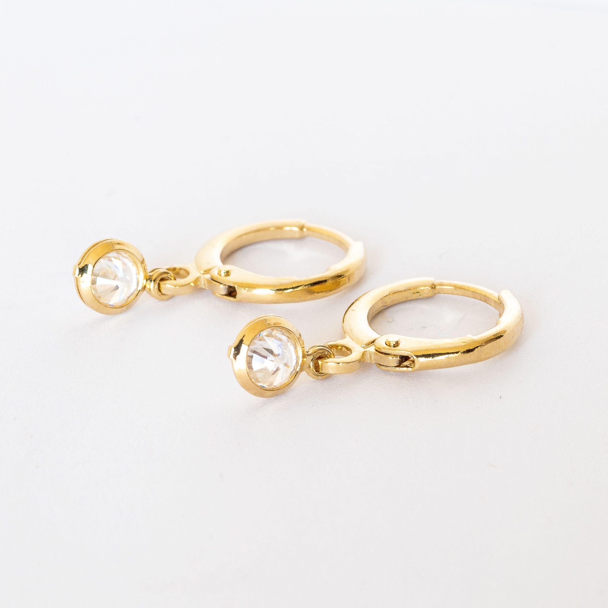 Argollas Sarah 4 mm Bañado en Oro Philippa Joyas-0