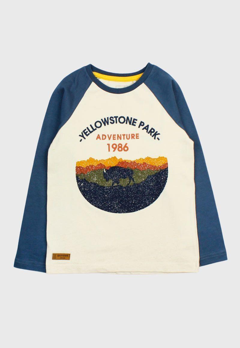 Polera kids niño m/ raglan outside 233-0