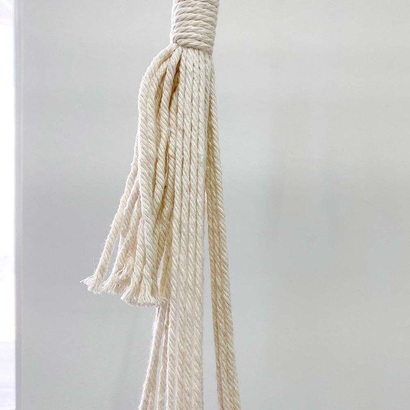 Colgador de Plantas Macramé Simple Blanco (G)-5