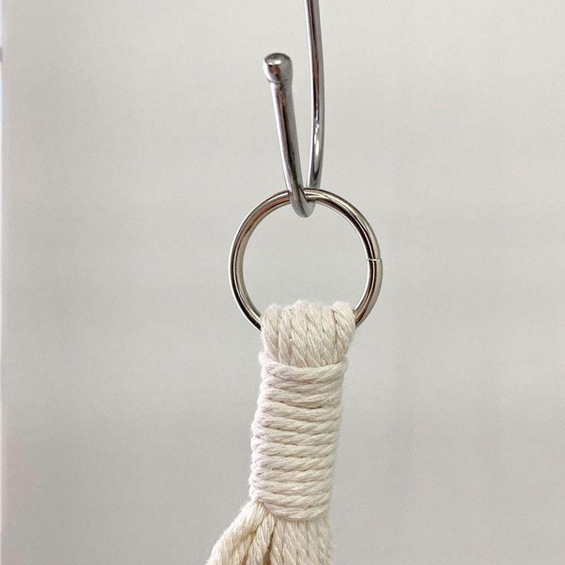 Colgador de Plantas Macramé Simple Blanco (G)-2
