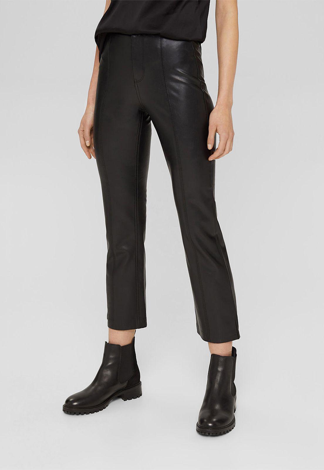 Pantalón mujer de ecocuero Esprit-0