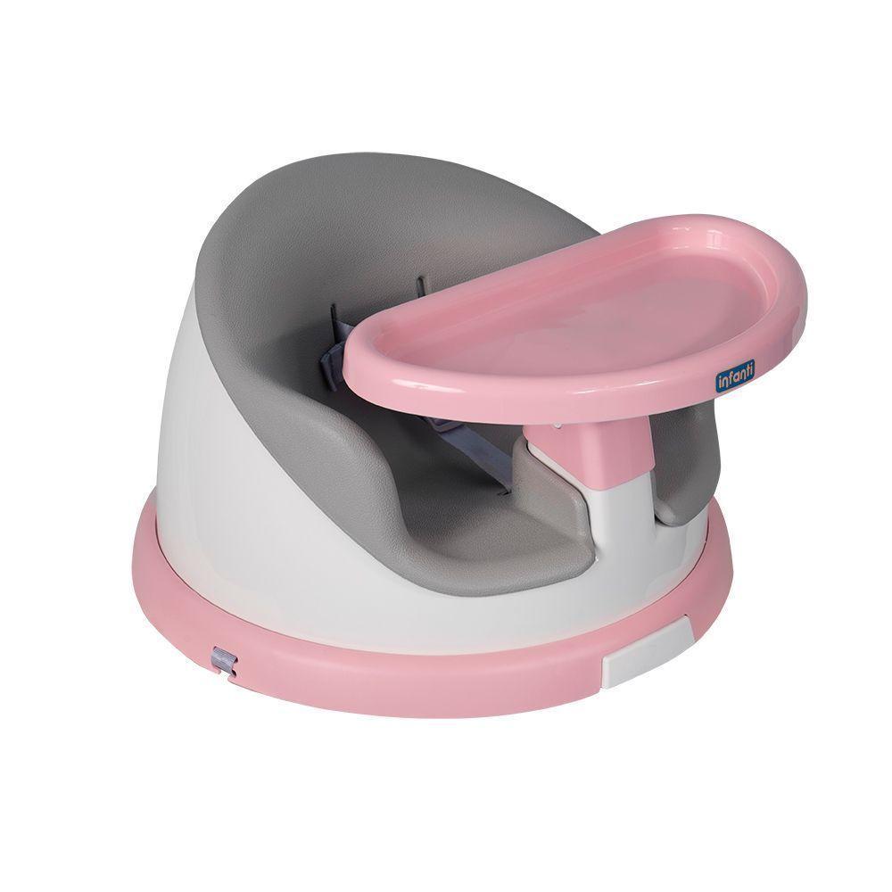 Silla de comer Portátil Giratoria Rosada-0