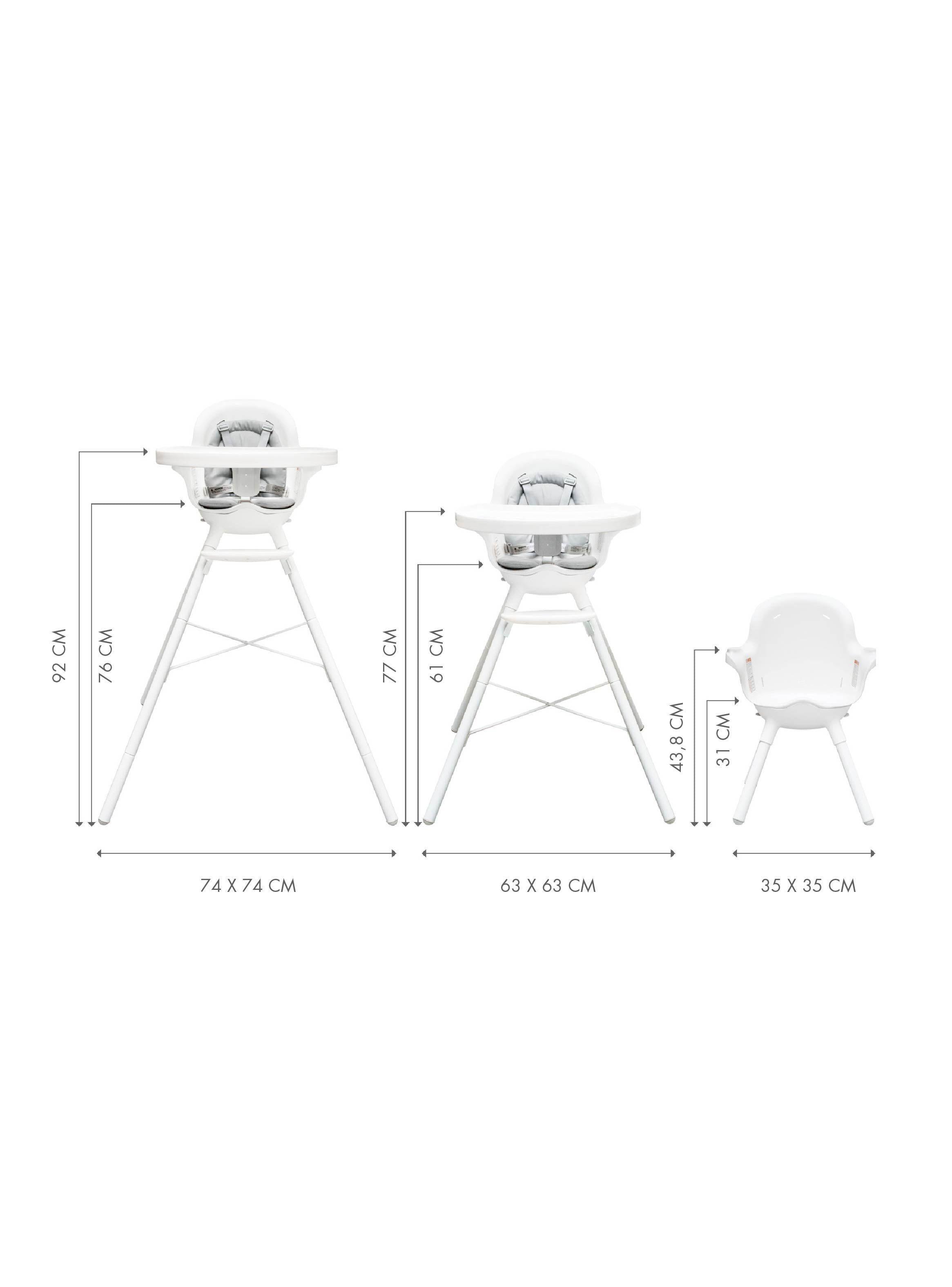 Silla de Comer Evolutiva Grub Blanca-2