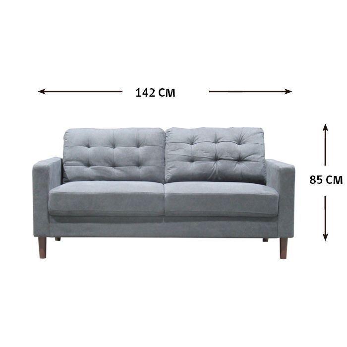 SOFA PALOMINO 2C GRIS ( 142 x 80 x 85 cm)-2