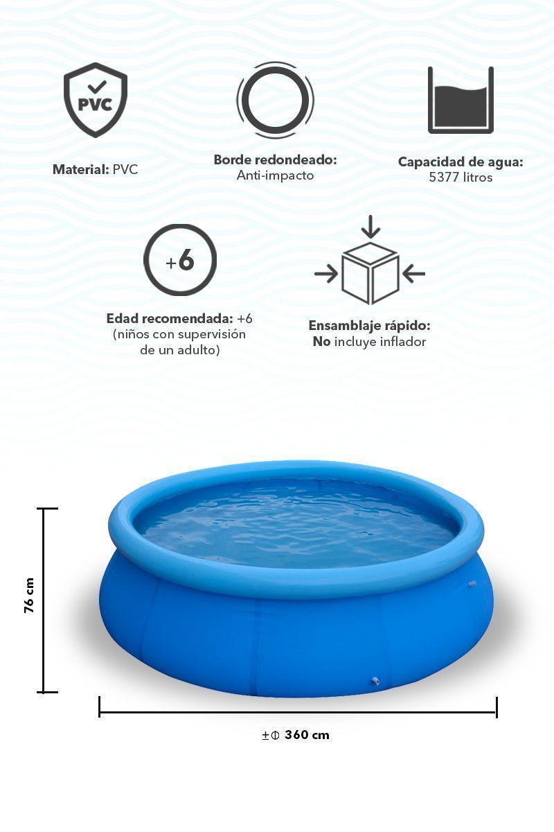 Piscina Inflable Self Formed 5.377 L 76 x 360 cm-2
