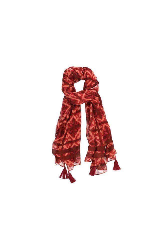 Pañuelo Estampado Rombos Rojo ID-0