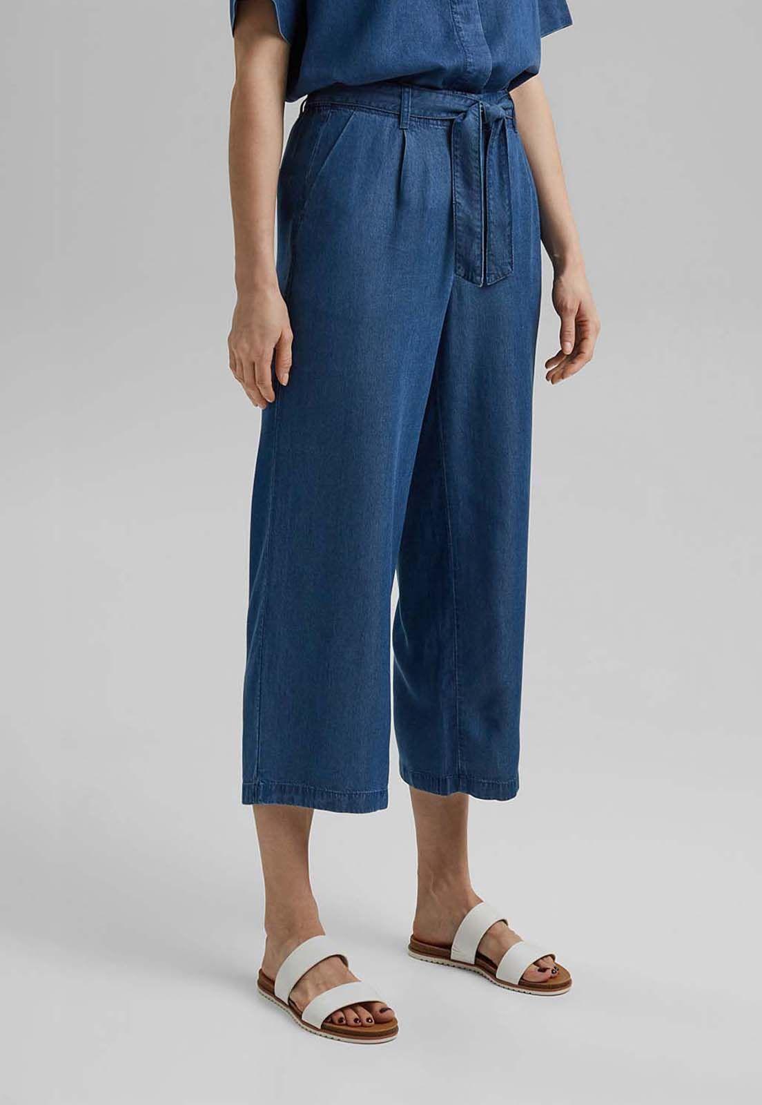 Pantalon Mujer Culotte Tencel™ Esprit-0