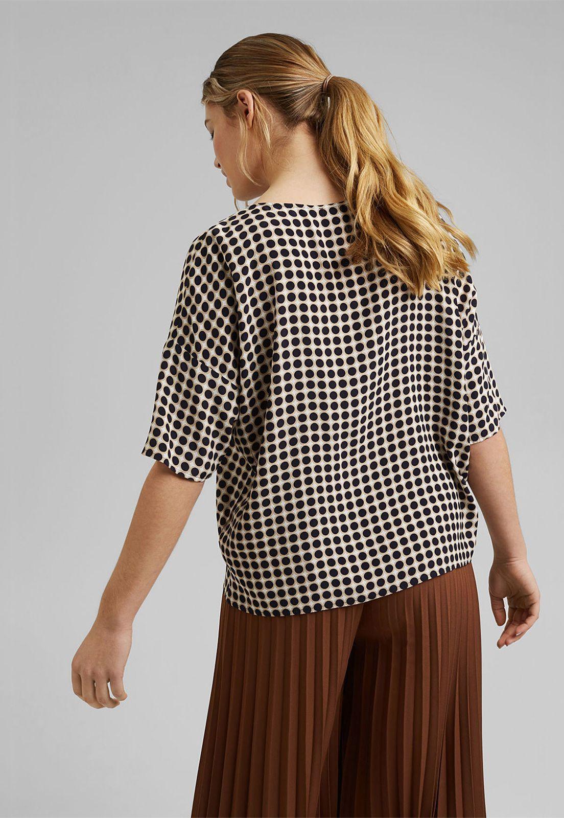 Blusa Mujer Manga 3/4 Estampada Lenzing™ Ecovero™ Esprit-1