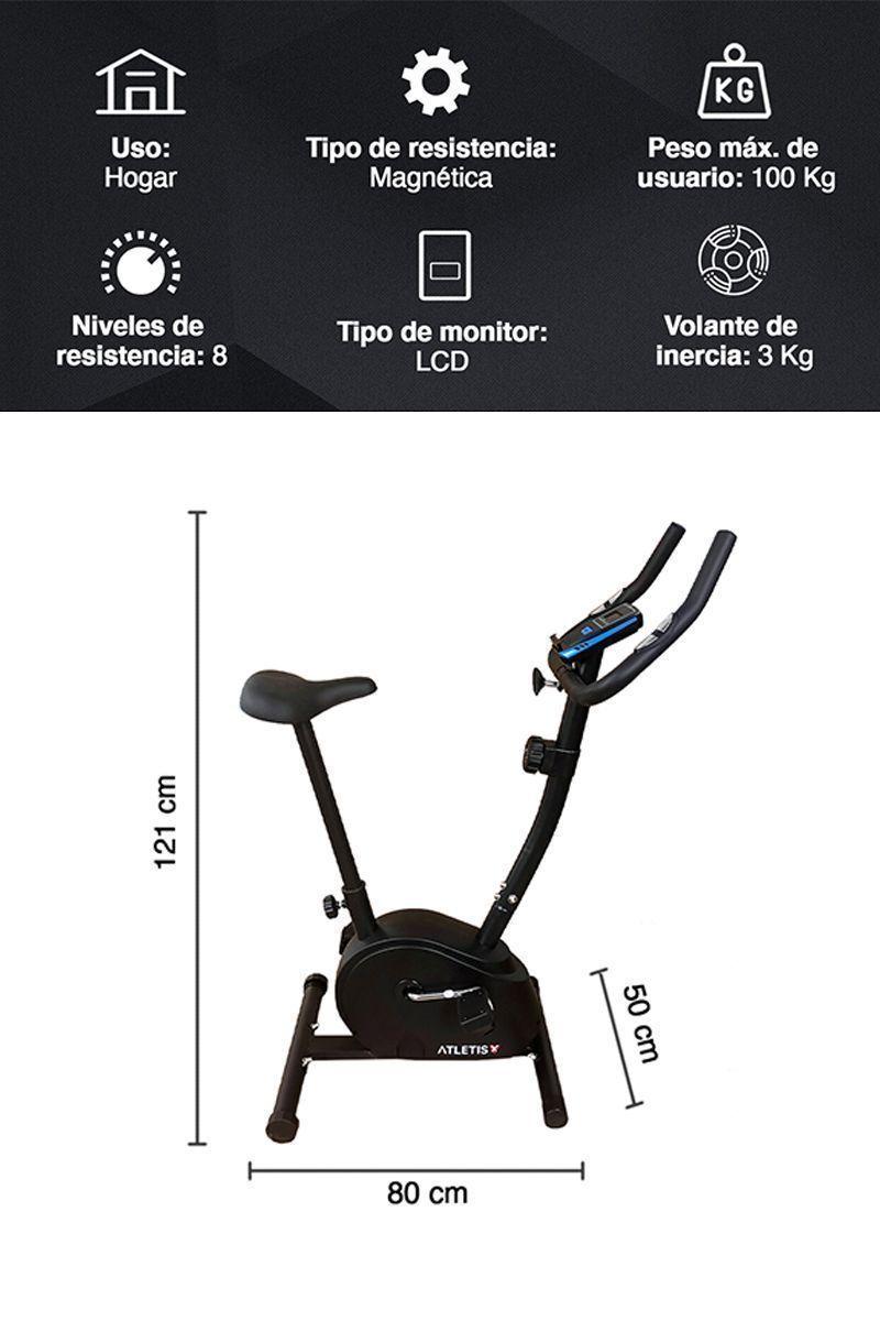 Bicicleta Estática Magnética TF-B40 8 Niveles Negro-2