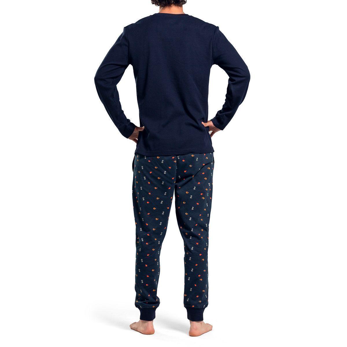 Pijama Algodón Invierno Manga Larga Top 226c1-1