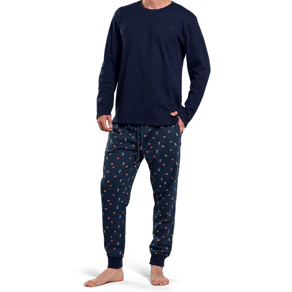 Pijama Algodón Invierno Manga Larga Top 226c1-0