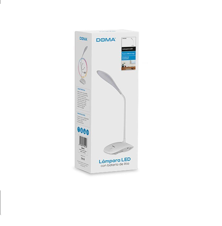 Lampara De Escritorio Regulable Luz Blanca/Calida Touch Flexible Doma-2