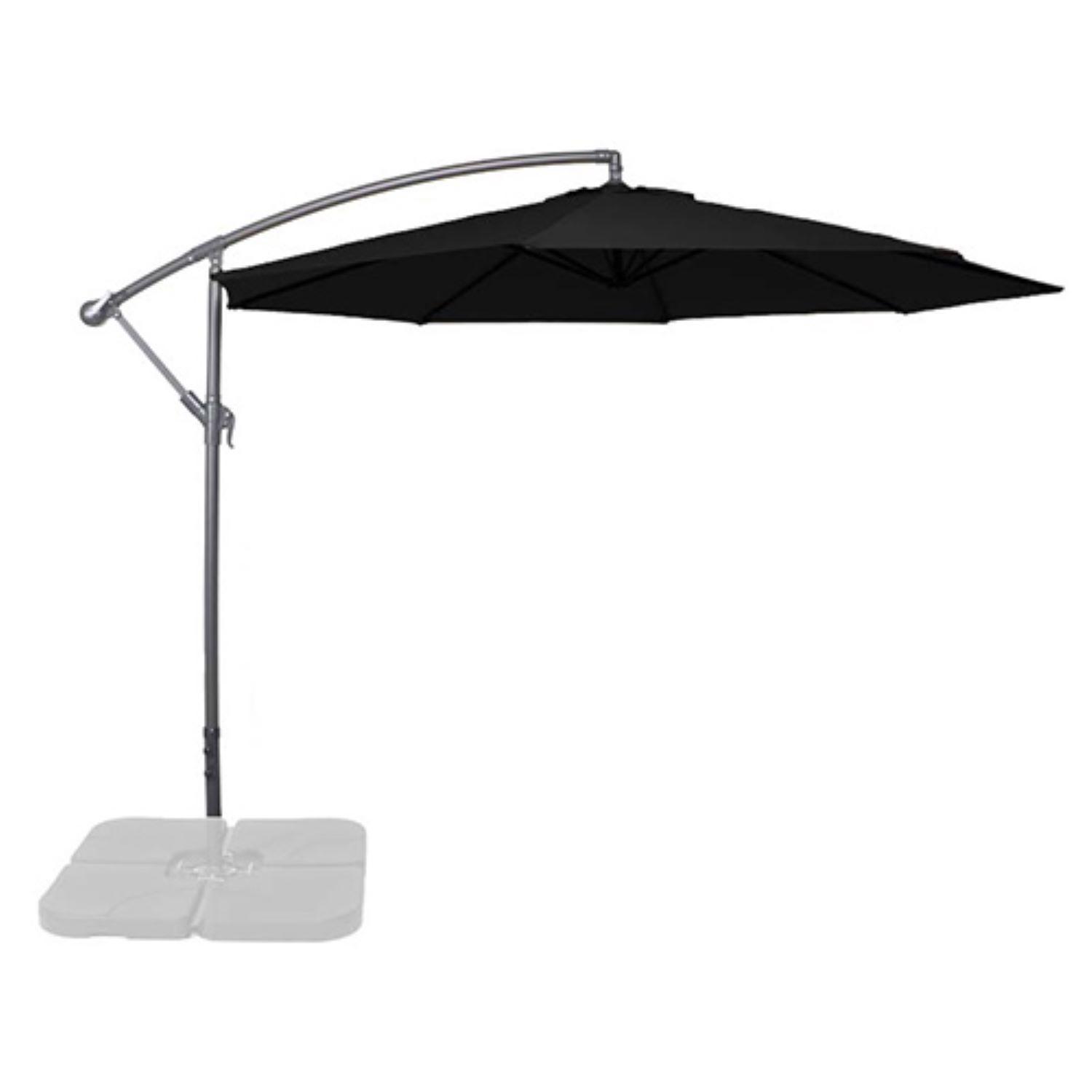 Quitasol Lateral Negro 3m-Base No Incluida-0