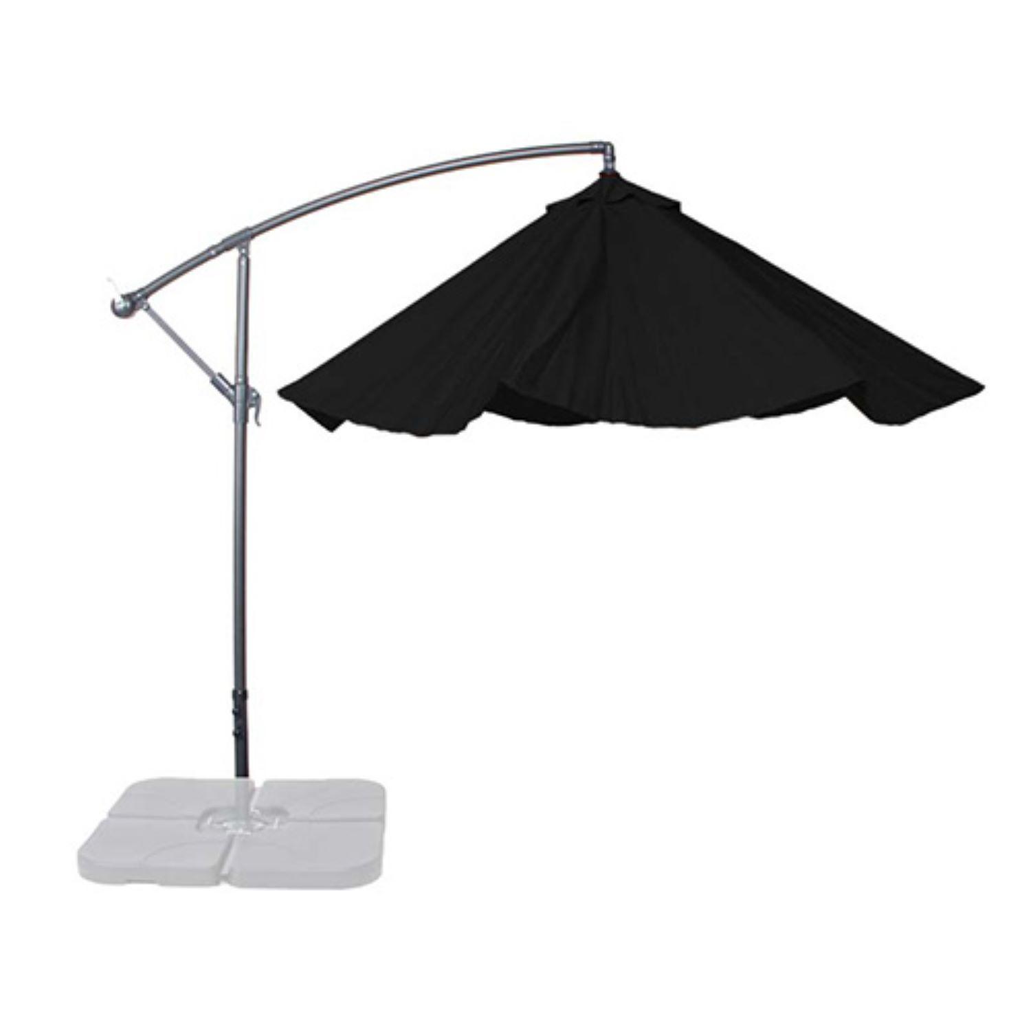 Quitasol Lateral Negro 3m-Base No Incluida-1