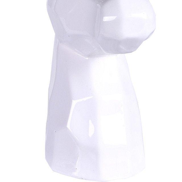 Figura Decorativa Reno Blanco Navidad-1