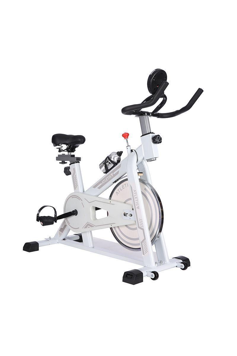 Bicicleta Spinning Pro II con Monitor LCD Blanca-0