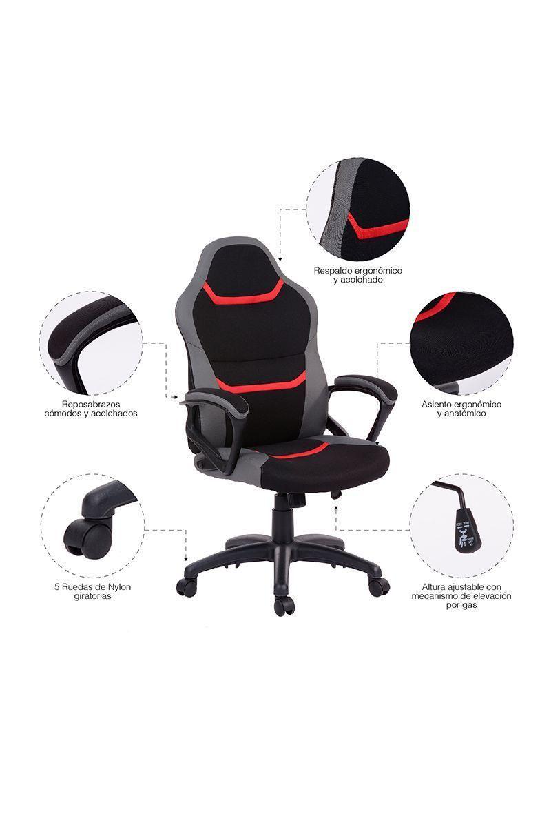 Silla Gamer Turbo Gris-4