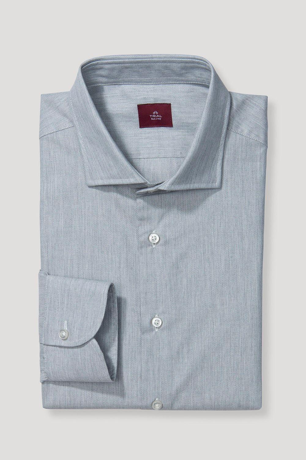 Camisa Casual Italiana Gris-1