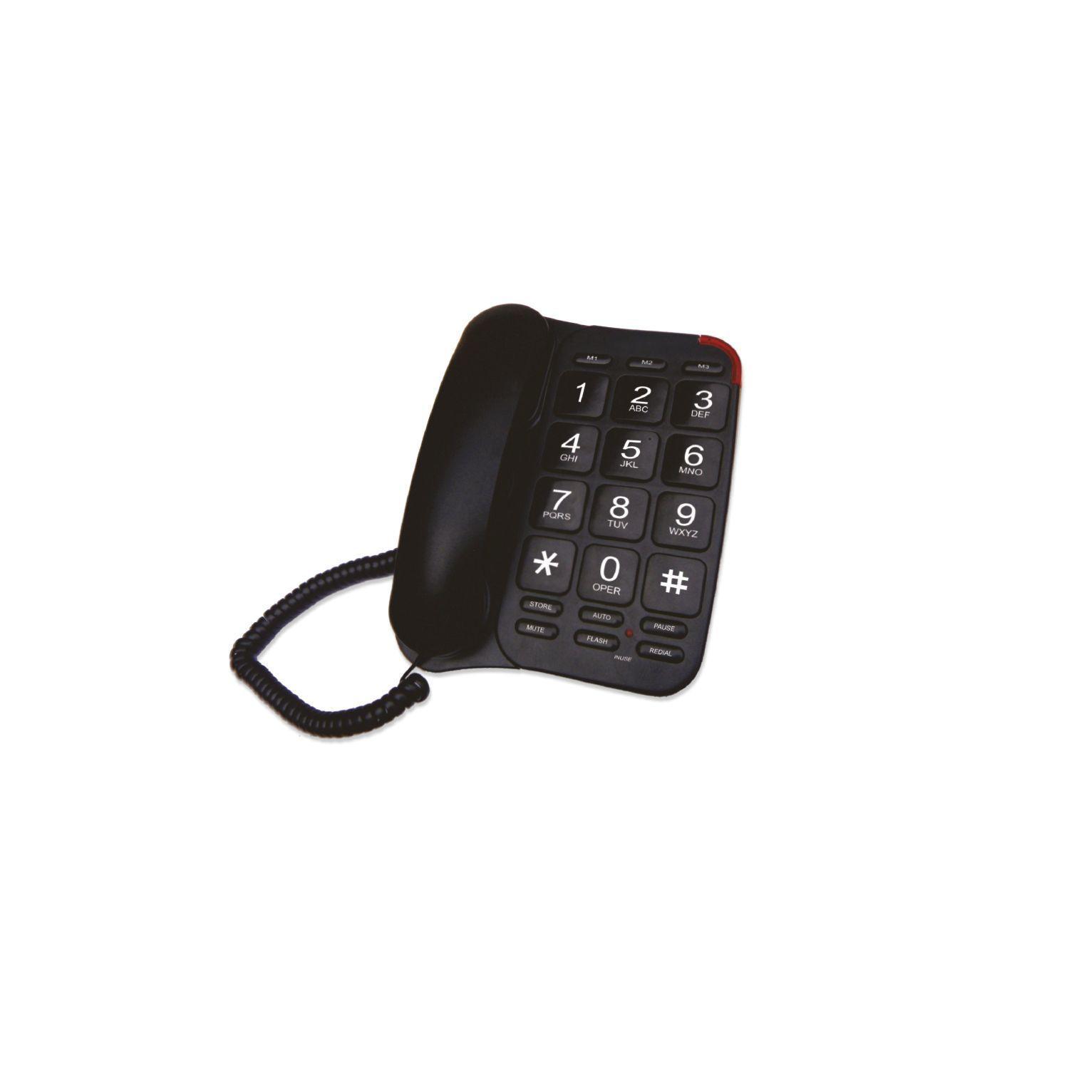 Telefono Fijo Sobremesa Negro Tecnolab-3