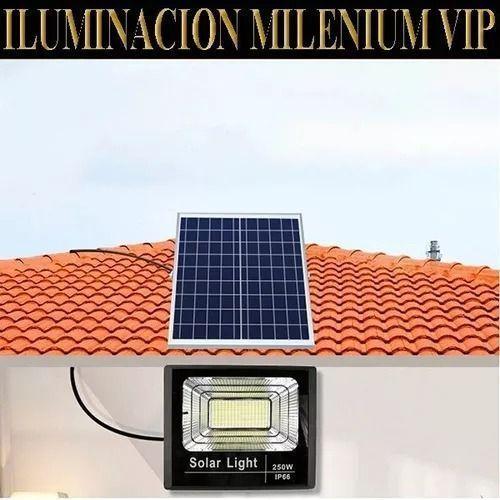 Lampara Reflector Led 60w Panel Solar Con Control Exterior-1