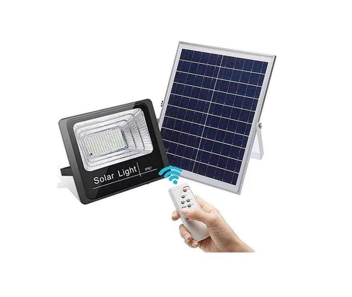 Lampara Reflector Led 60w Panel Solar Con Control Exterior-3