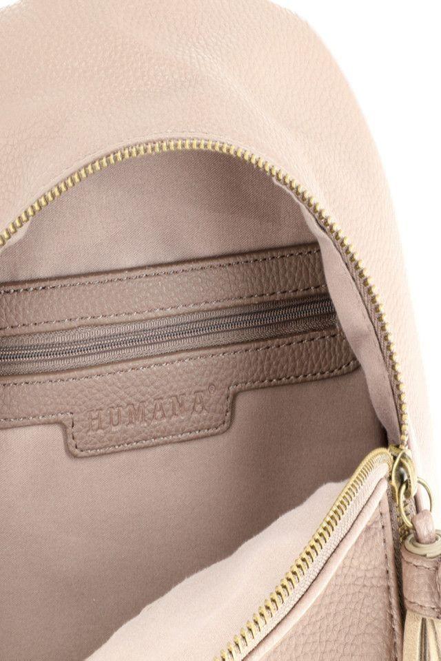 Mochila Pompones Taupe Humana-2