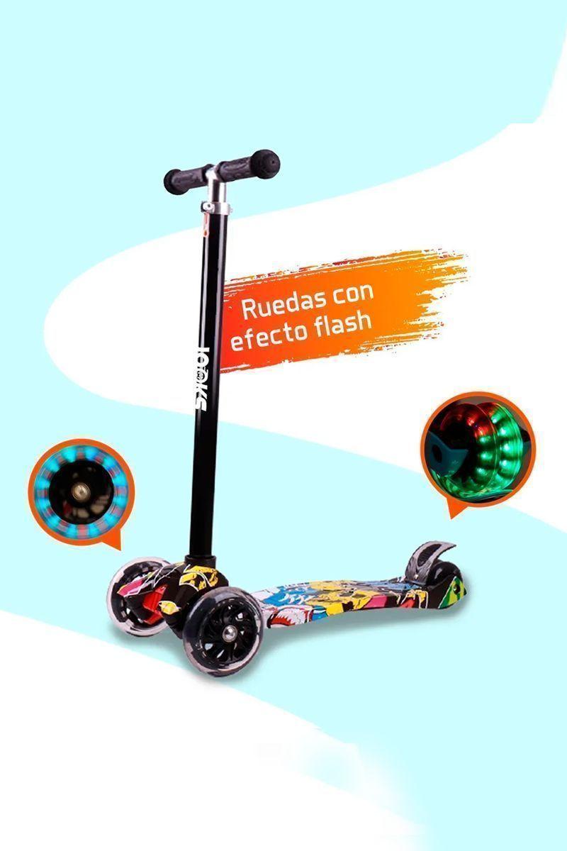 Scooter Monopatín Ajustable Light Wheels - Amarillo-3