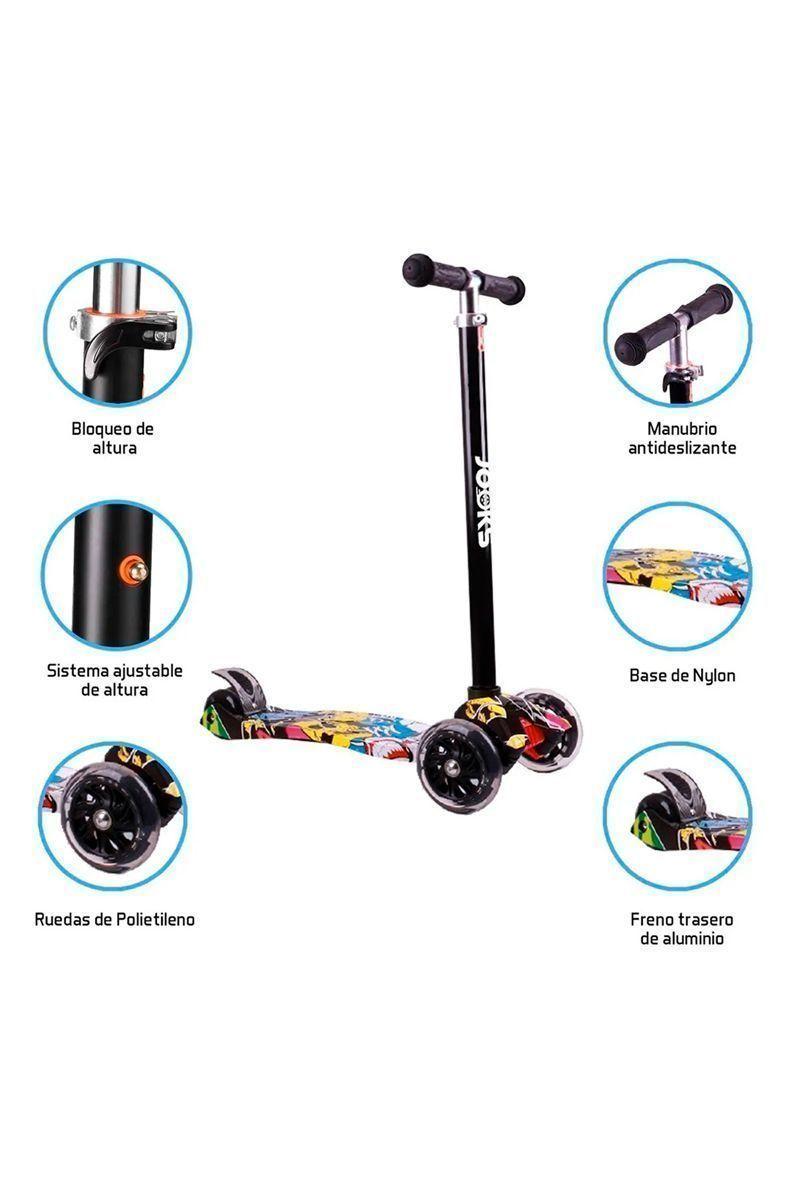 Scooter Monopatín Ajustable Light Wheels - Amarillo-2