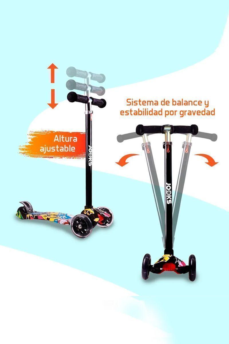 Scooter Monopatín Ajustable Light Wheels - Amarillo-4