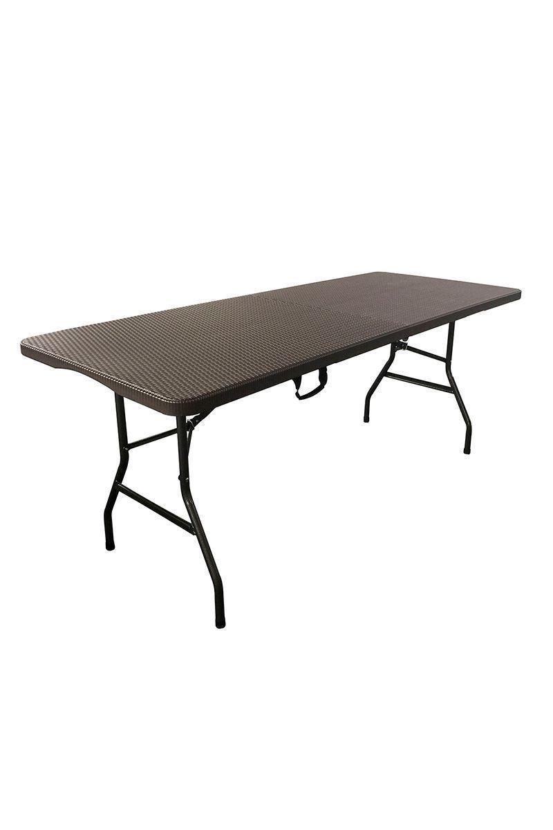 Mesa Plegable Tipo Maleta Ratán 74 X 74 X 180 cm-0