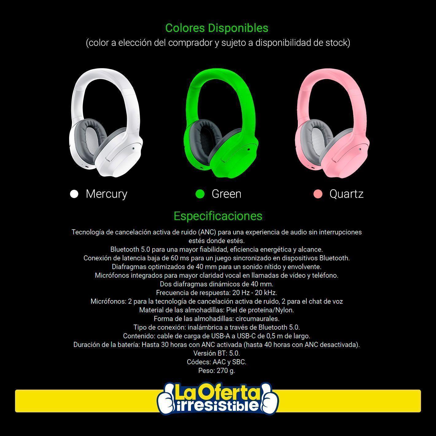 Audífonos Gamer Razer Opus X Rosa-4