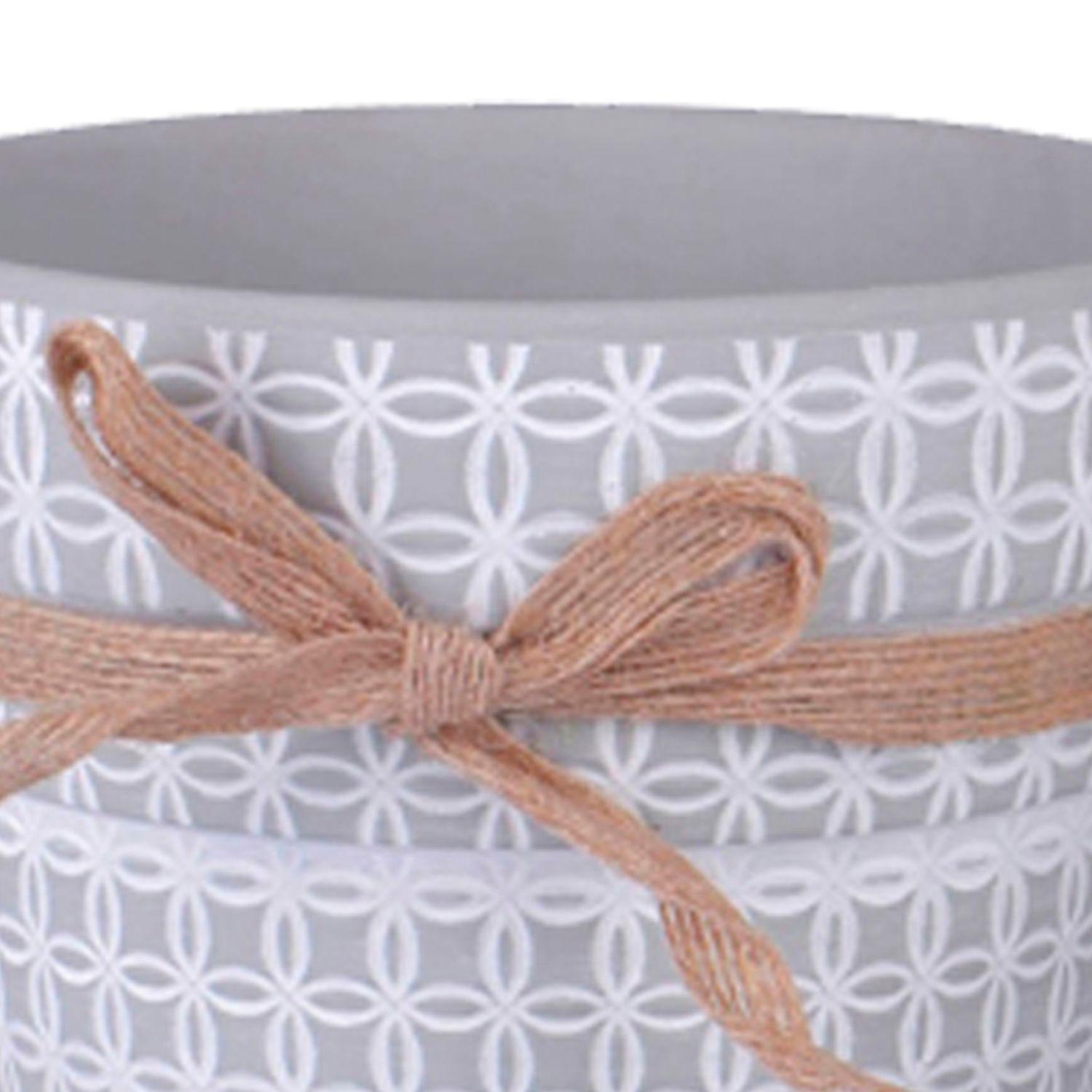 Maceta Decorativa Cuadrille Gris-2