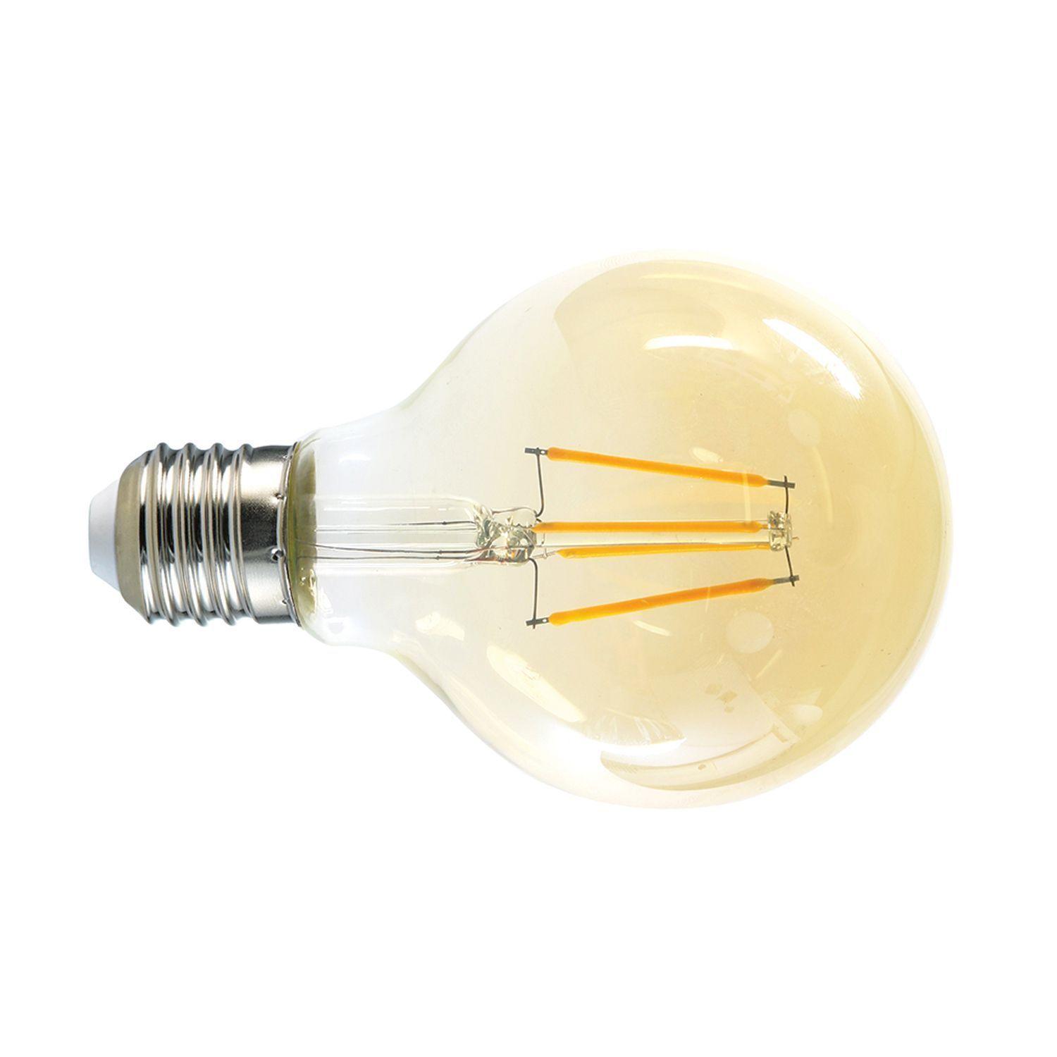 Pack 5 Ampolleta Globo LED E-27 Filamento 6W G80 SEC-3