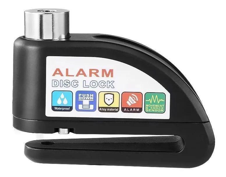 Candado Freno Disco Moto Bici Alarma Bloqueo Antirrobo-0