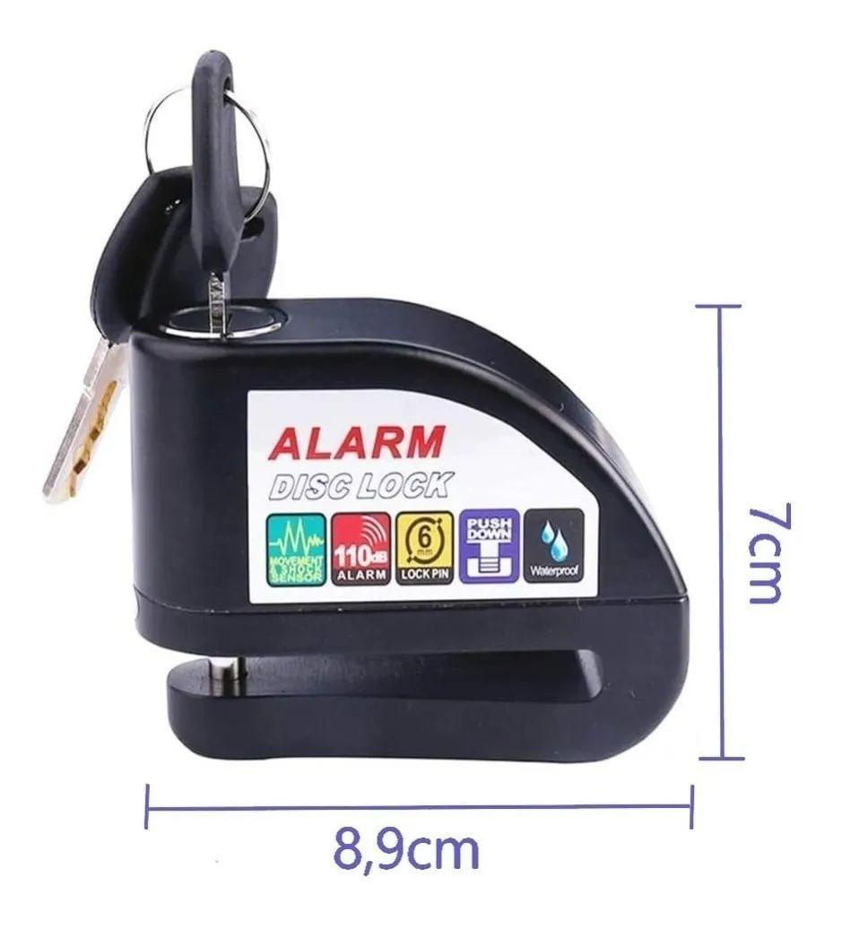 Candado Freno Disco Moto Bici Alarma Bloqueo Antirrobo-5