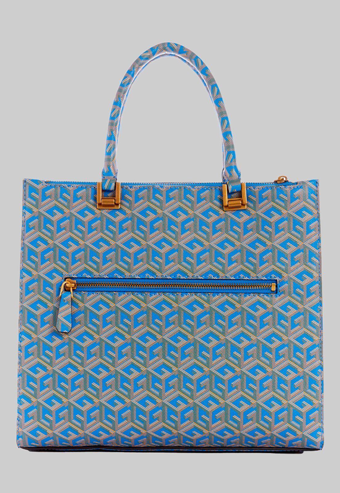 Cartera Atene Society Satchel Aql Azul Guess-2