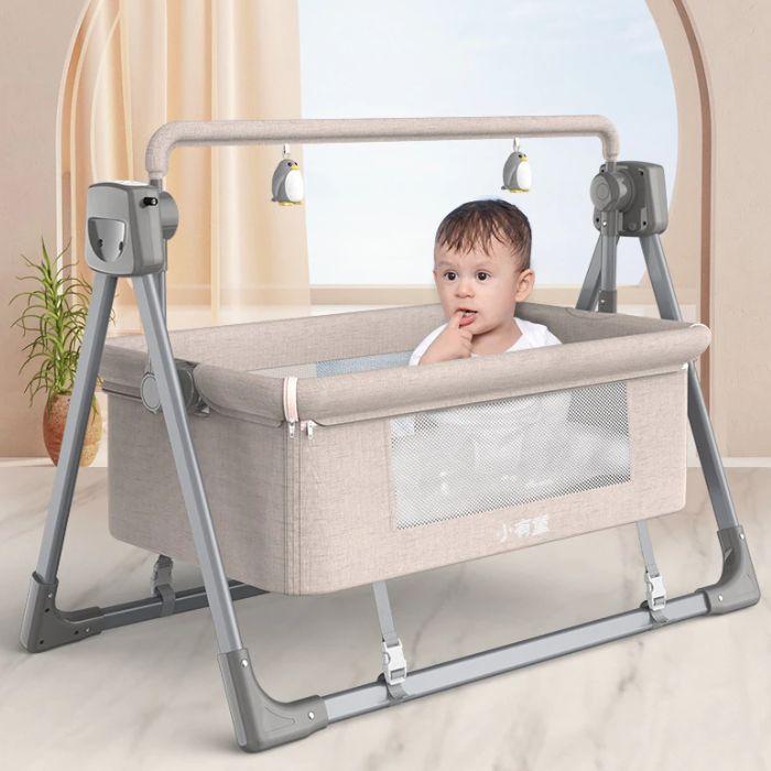 Cuna Mecedora Eléctrica Para Bebé Portátil-6