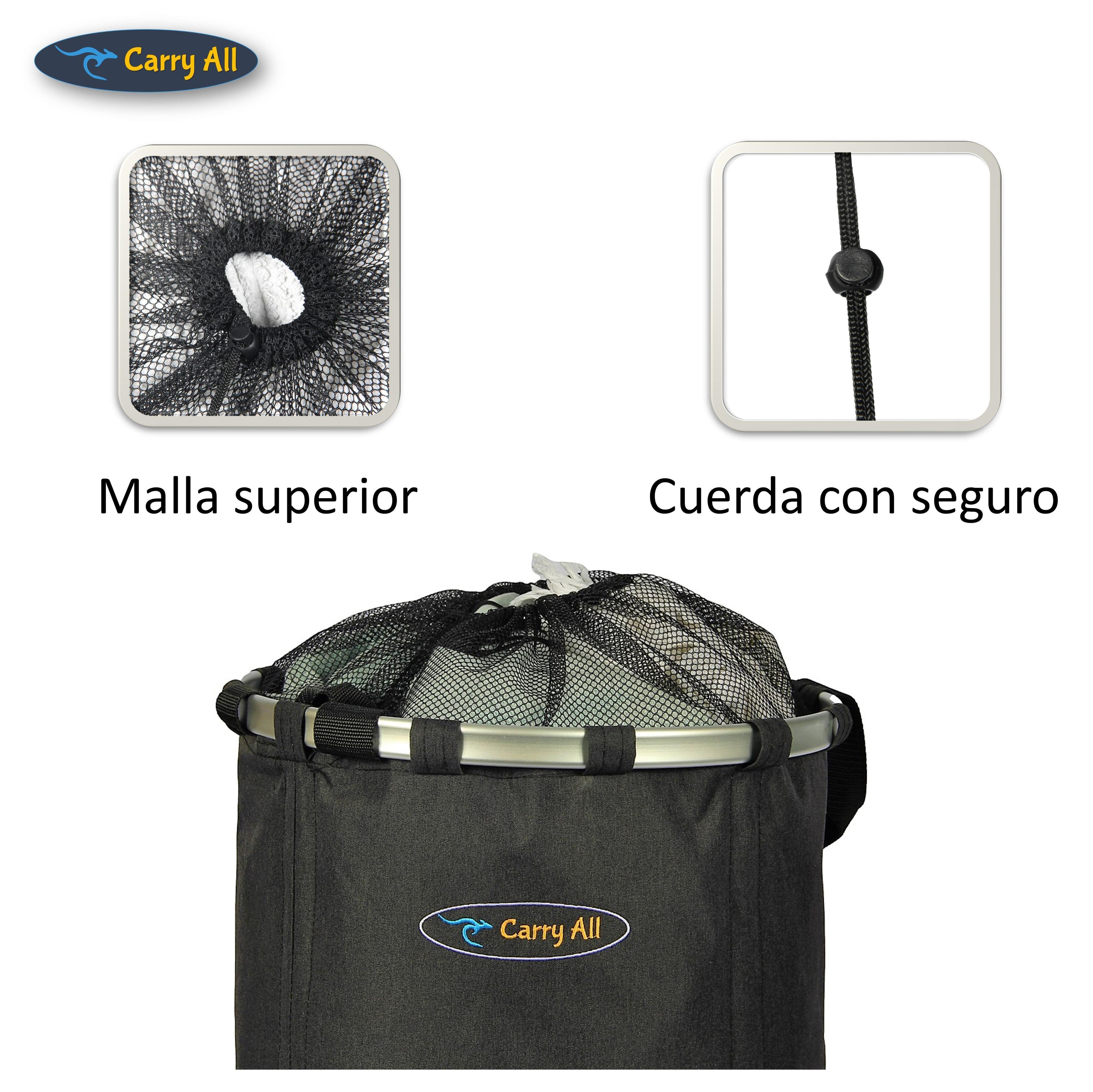 Canasto Ropa Multipropósito Organizador 65 Litros Plegable Cesta Black-3