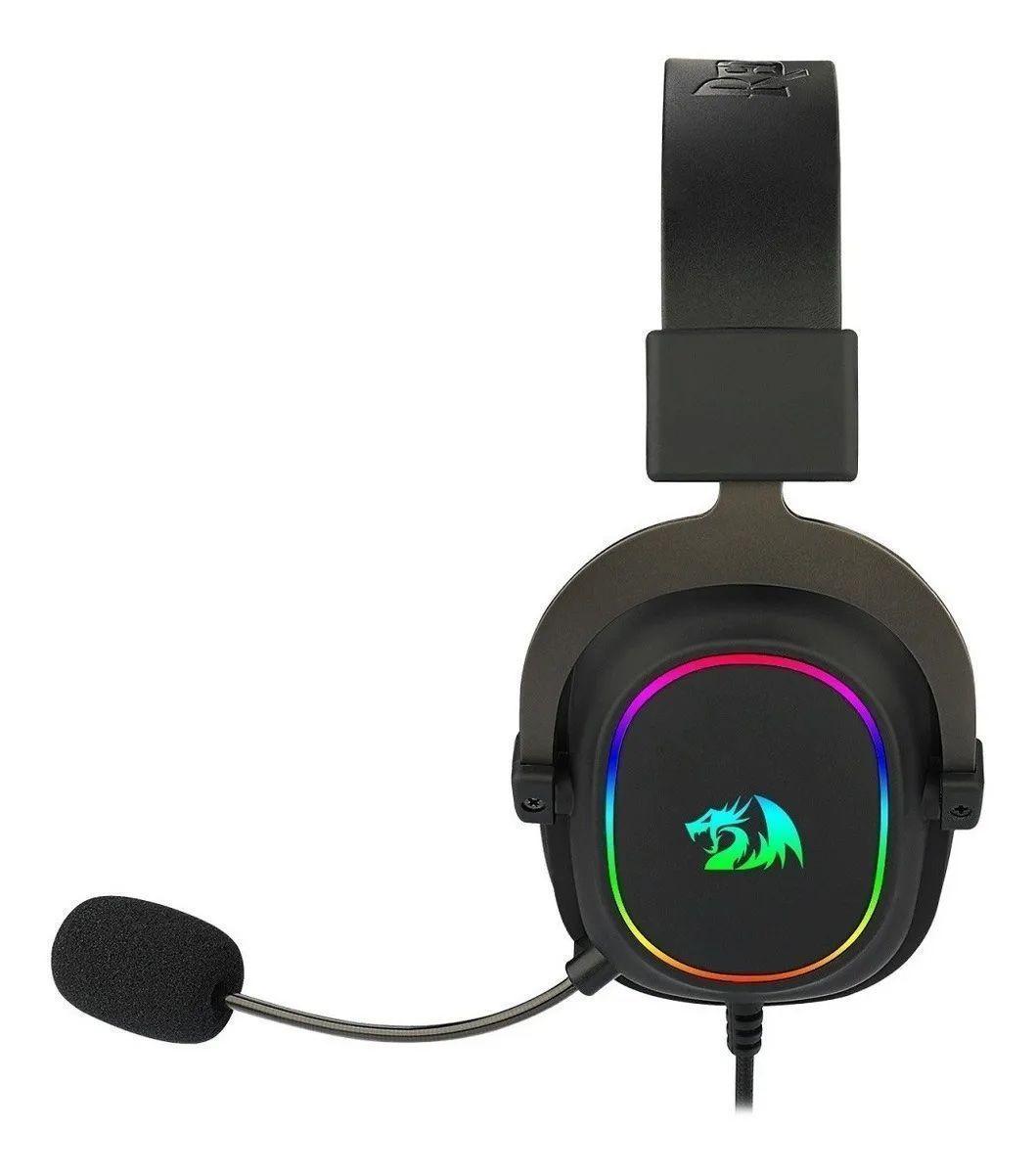 Audífonos gamer Redragon Zeus X negro con luz rgb-2
