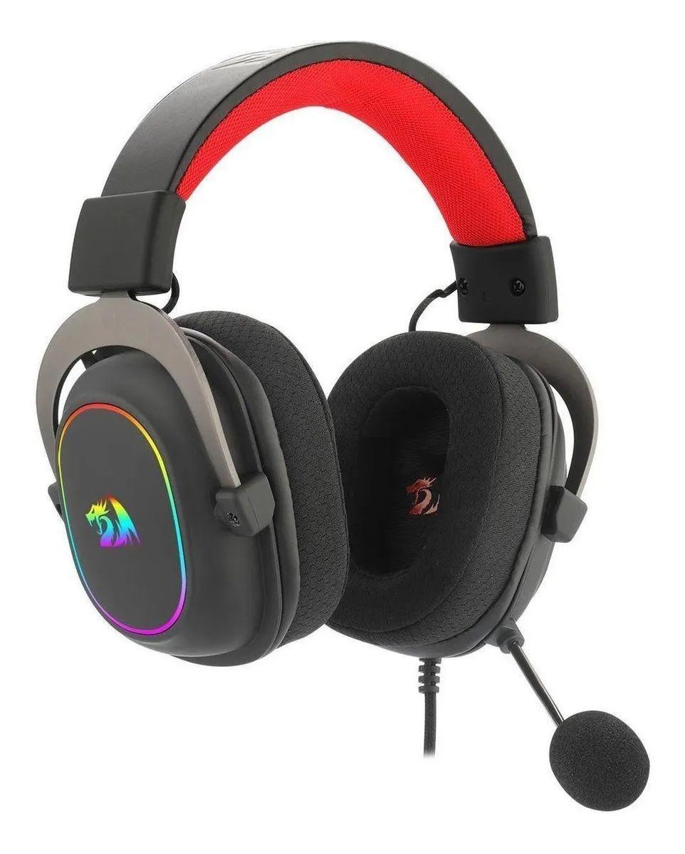 Audífonos gamer Redragon Zeus X negro con luz rgb-1